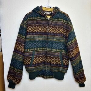 Schott NYC Vintage Blanket Bomber Jacket Men's 44 Fair Isle Made in USA